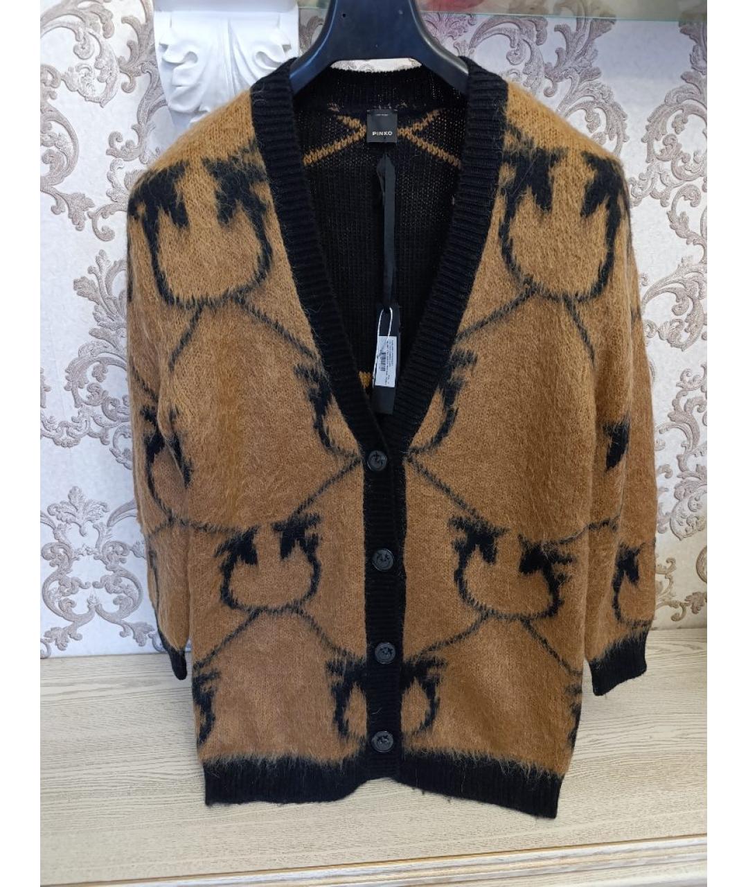 PINKO Коричневый шерстяной кардиган, фото 5