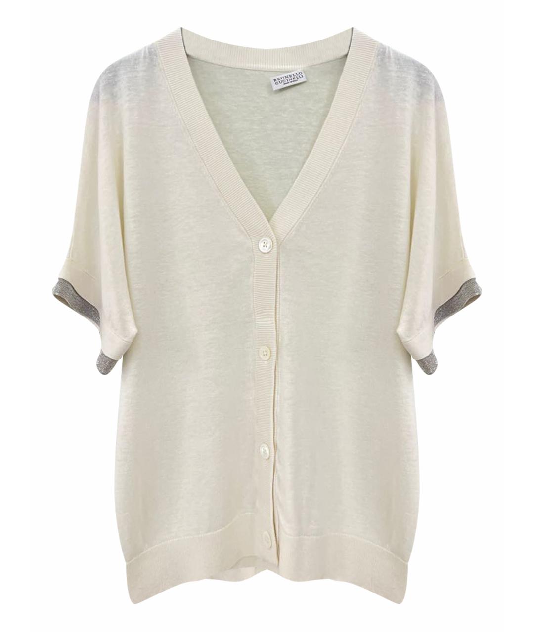 BRUNELLO CUCINELLI Бежевая футболка, фото 1