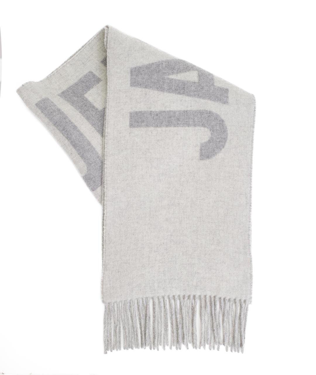 JACQUEMUS Серый шерстяной шарф, фото 5