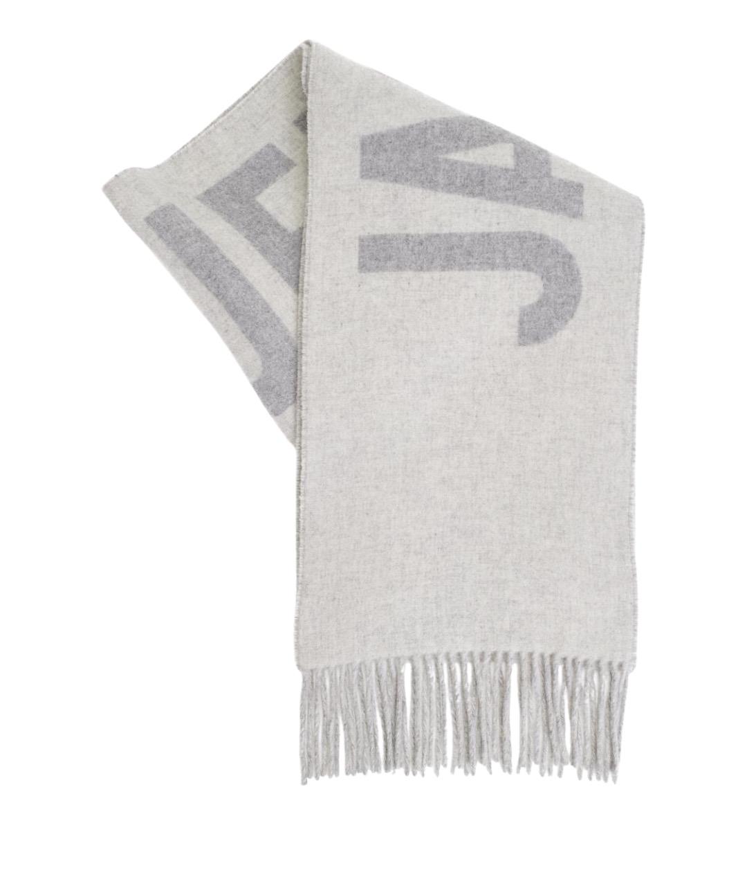 JACQUEMUS Серый шерстяной шарф, фото 1