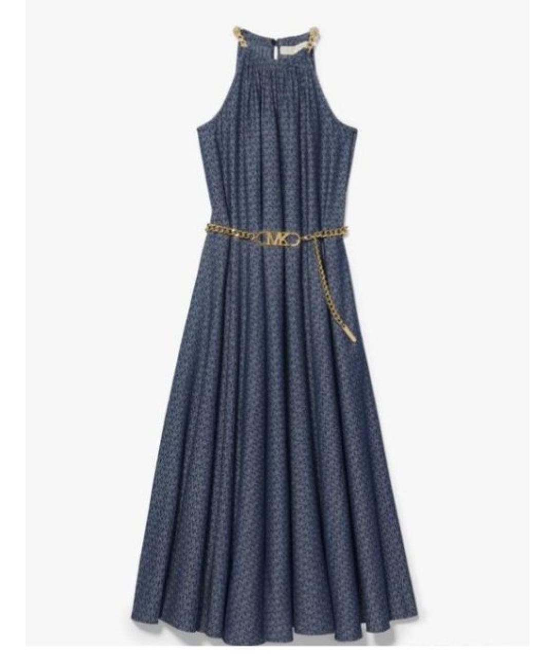 MICHAEL KORS Синее хлопковое повседневное платье, фото 7