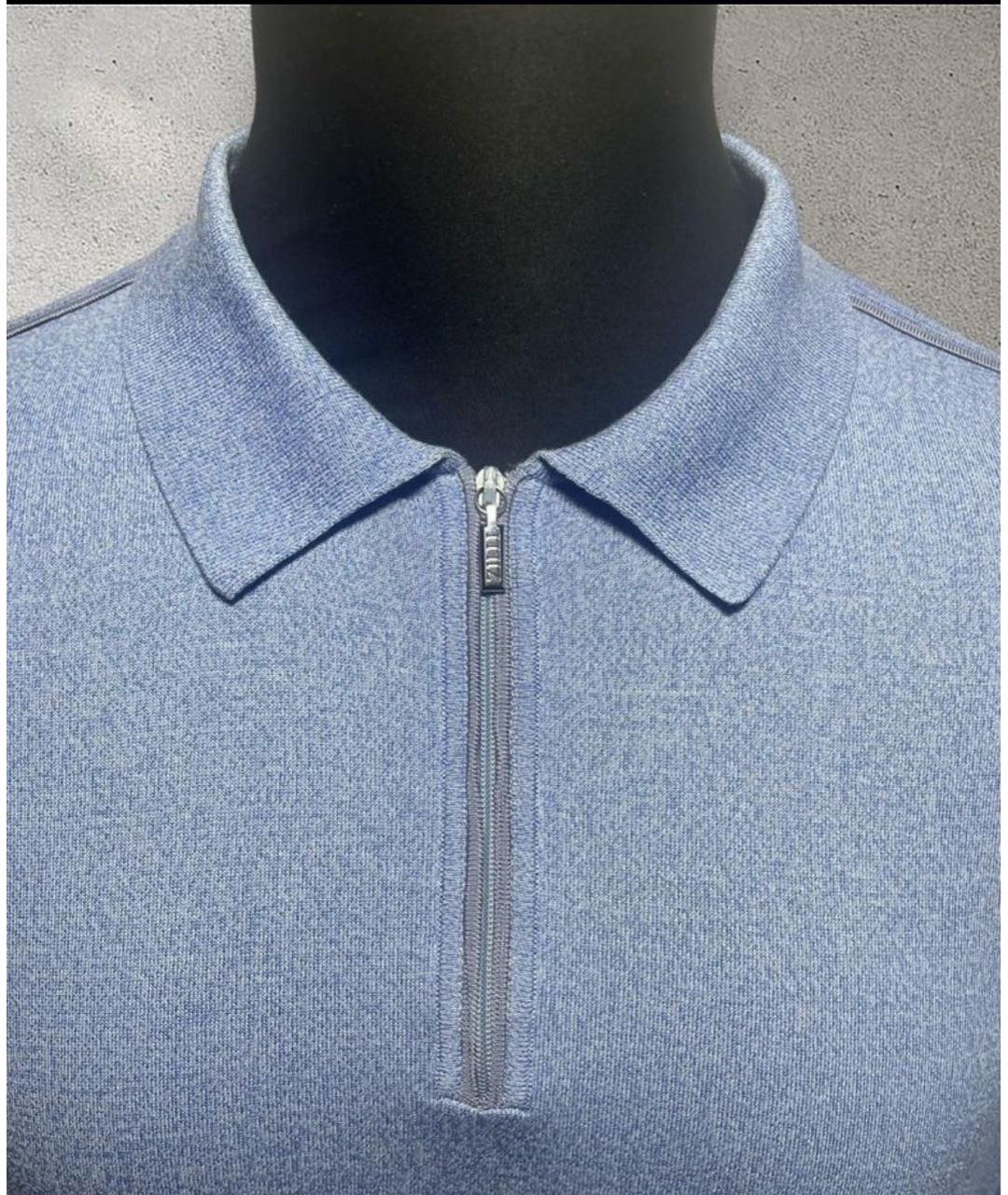 ZILLI Голубой шелковый джемпер / свитер, фото 3