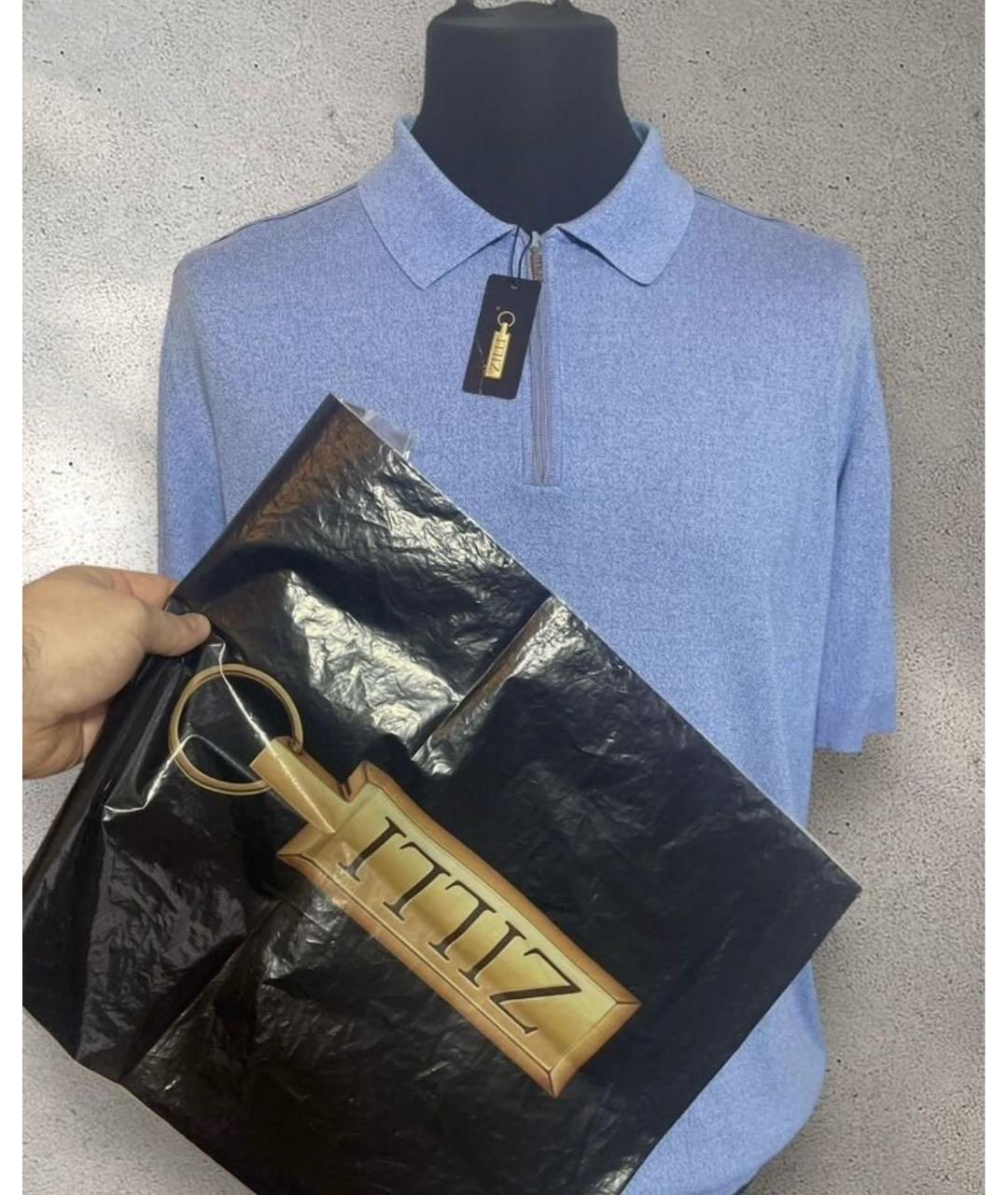 ZILLI Голубой шелковый джемпер / свитер, фото 2