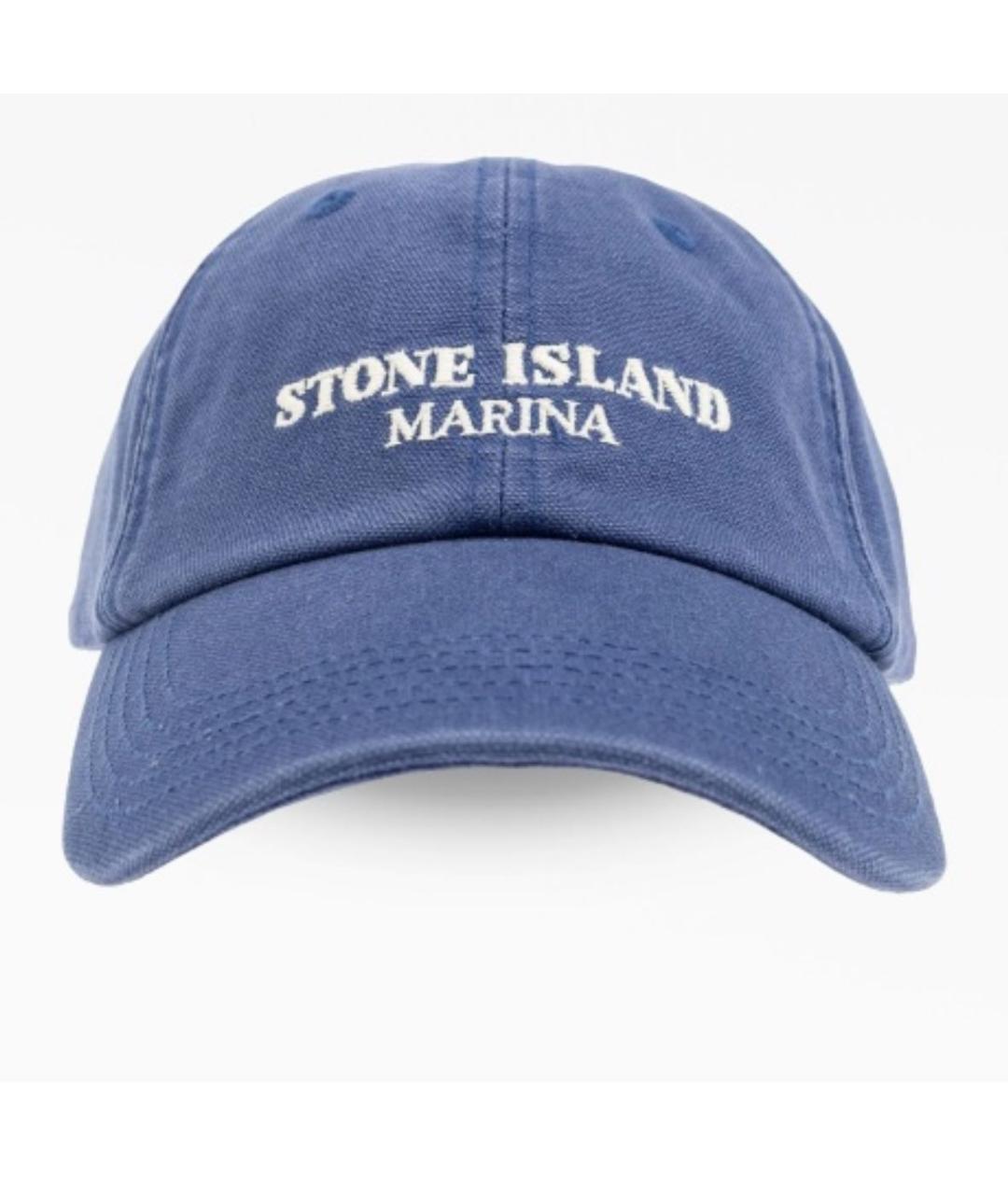 STONE ISLAND Голубая хлопковая кепка/бейсболка, фото 9
