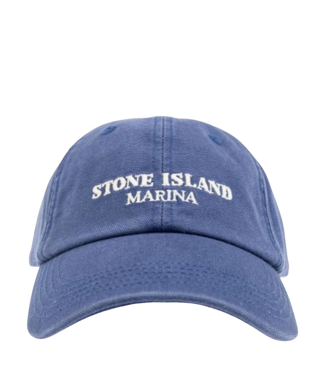 STONE ISLAND Голубая хлопковая кепка/бейсболка, фото 1