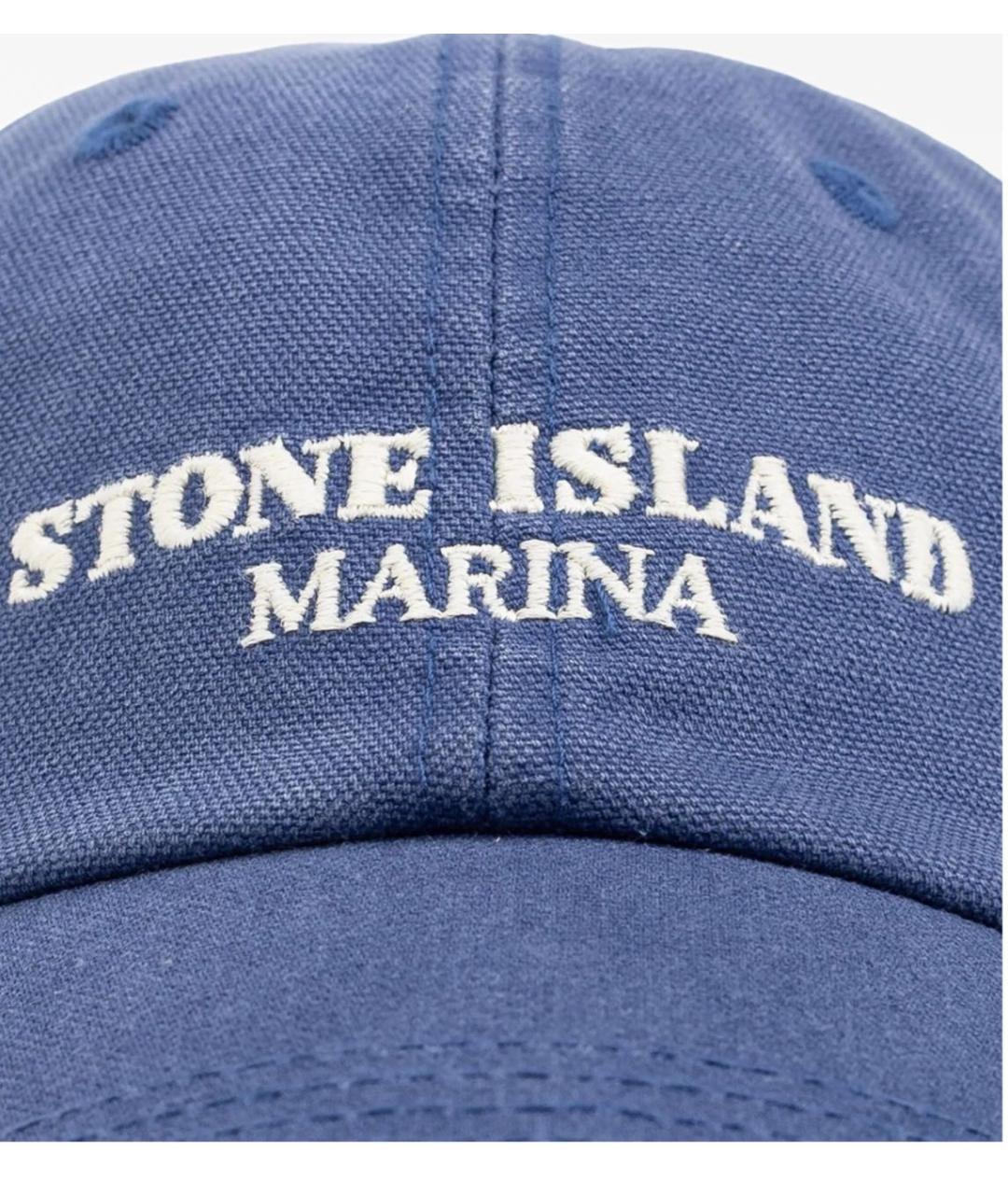 STONE ISLAND Голубая хлопковая кепка/бейсболка, фото 3