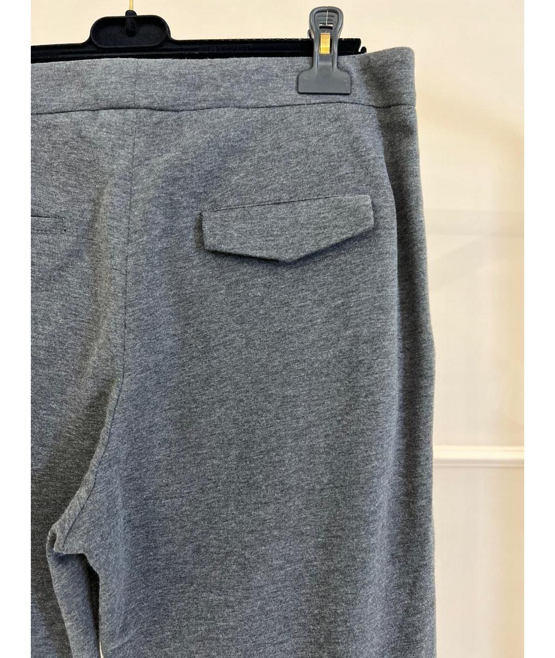 BRUNELLO CUCINELLI Серые брюки узкие, фото 4