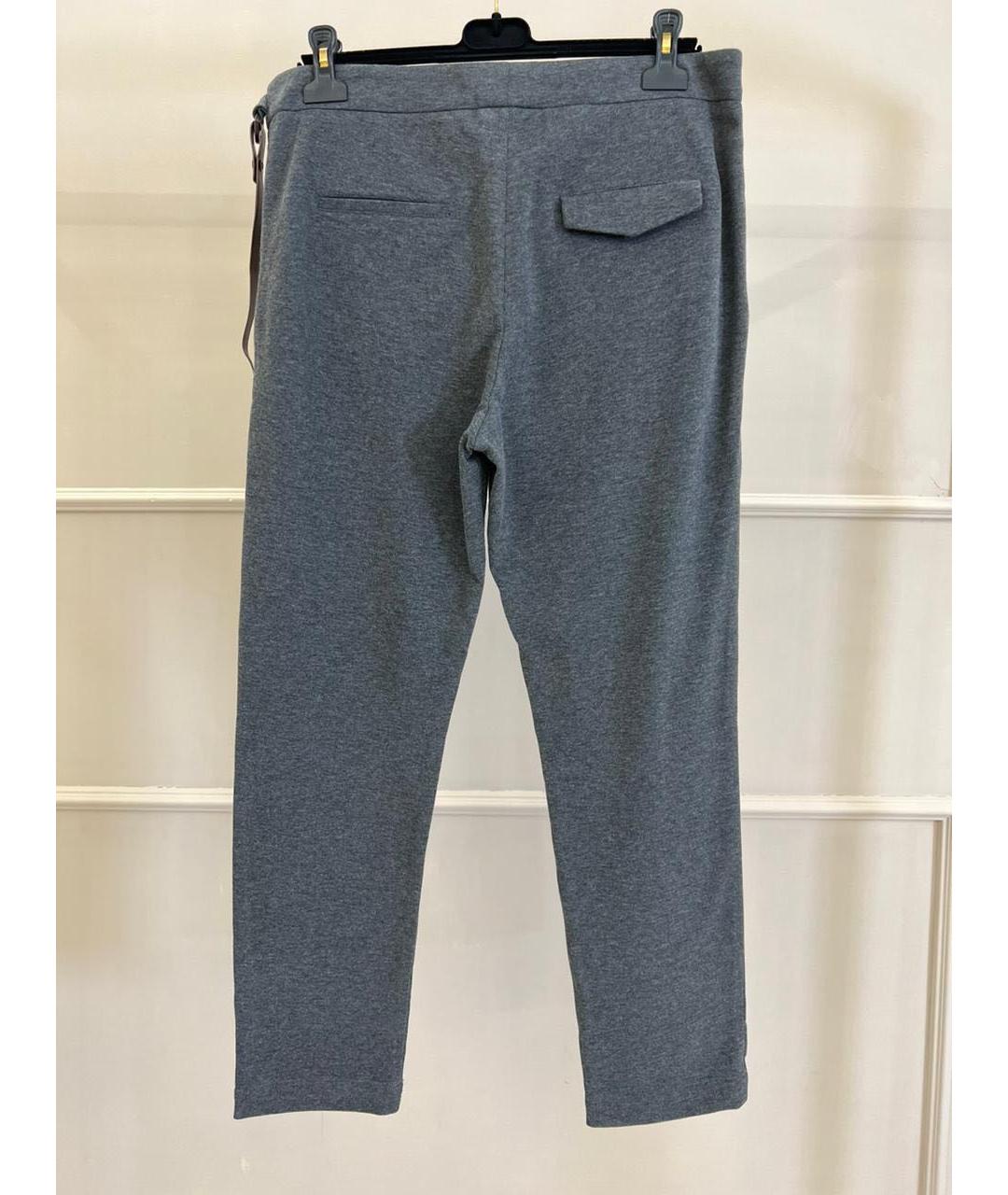 BRUNELLO CUCINELLI Серые брюки узкие, фото 2