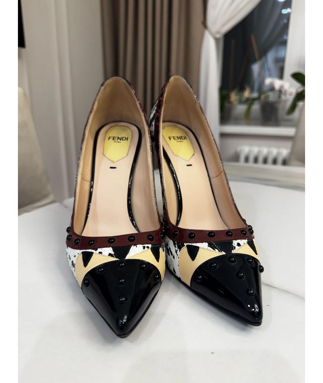 FENDI Мульти кожаные туфли, фото 2