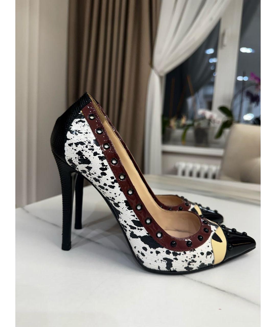 FENDI Мульти кожаные туфли, фото 7