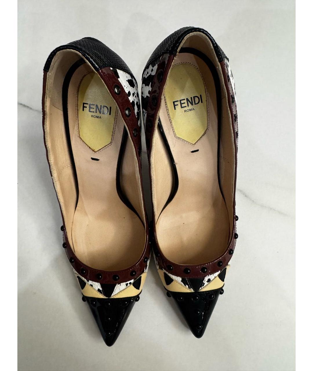 FENDI Мульти кожаные туфли, фото 3