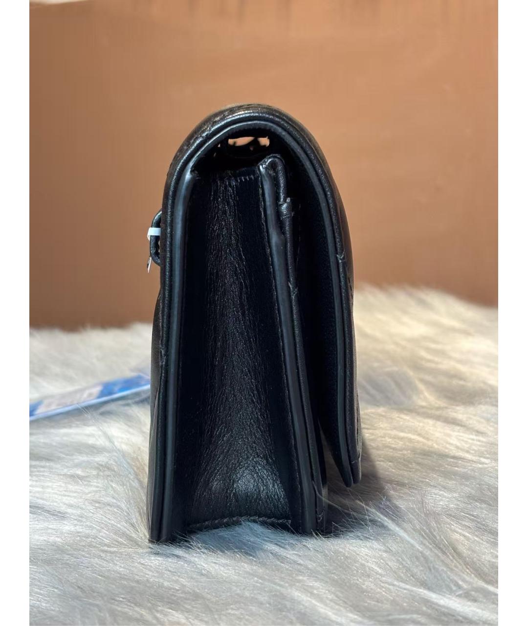 BALENCIAGA Черная кожаная сумка через плечо, фото 4