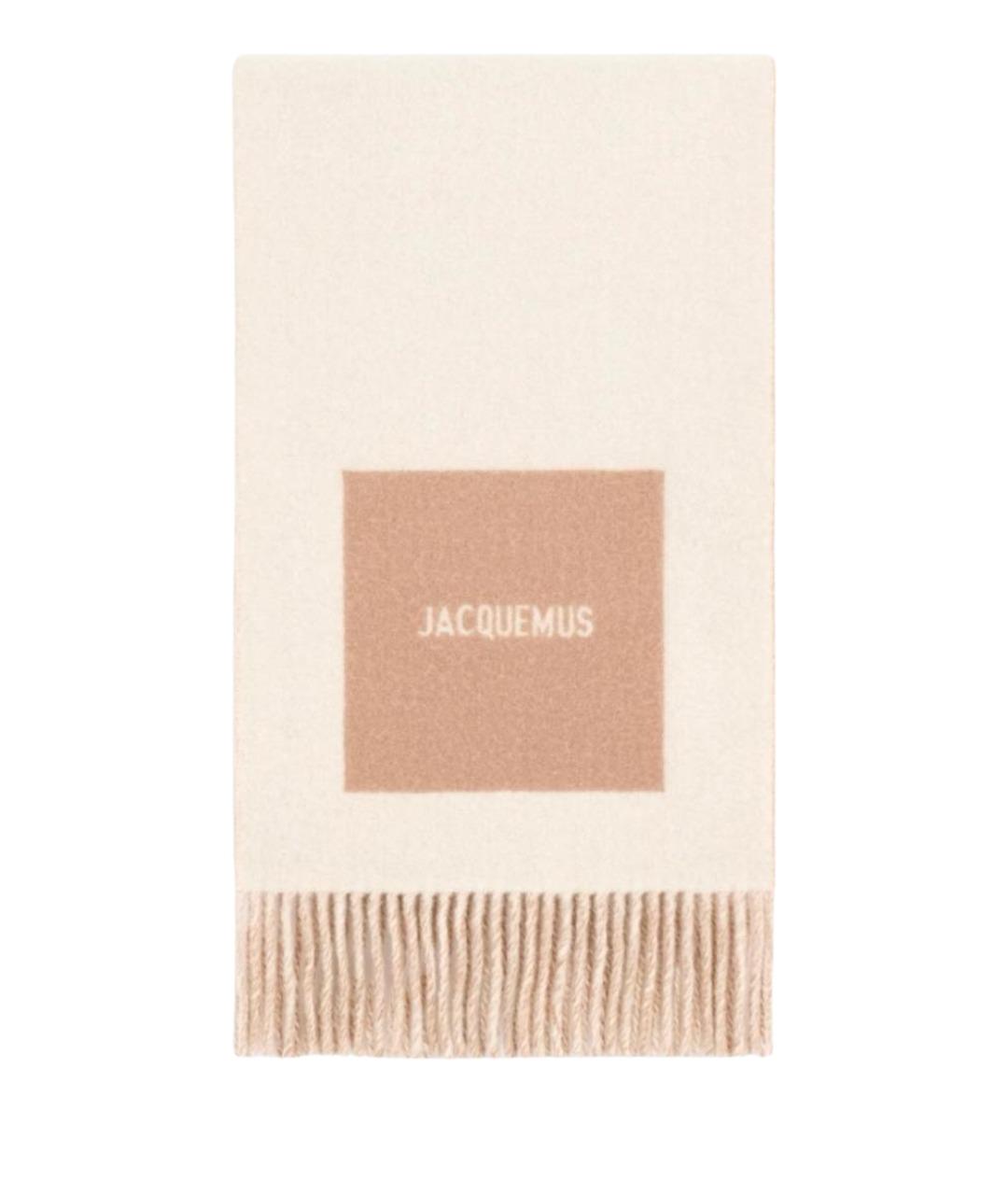 JACQUEMUS Бежевый шерстяной шарф, фото 1