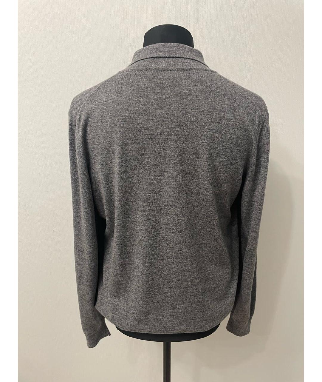 CANALI Серый шерстяной джемпер / свитер, фото 3