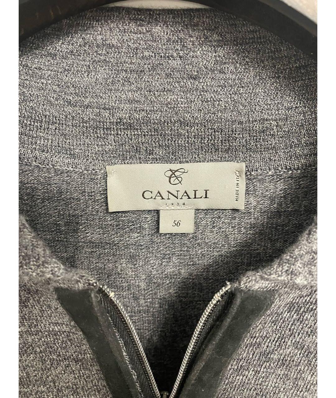 CANALI Серый шерстяной джемпер / свитер, фото 4
