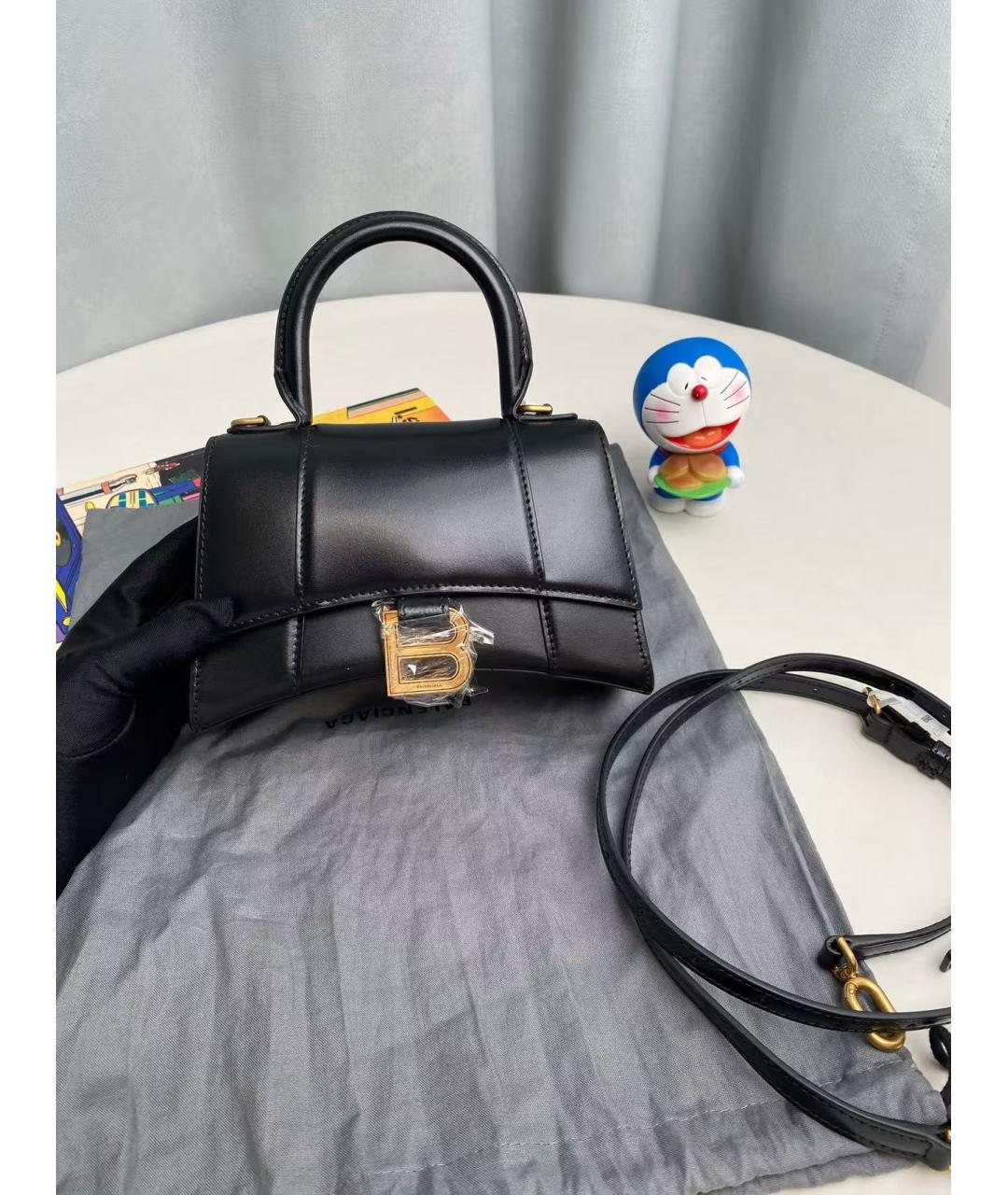 BALENCIAGA Черная кожаная сумка через плечо, фото 7