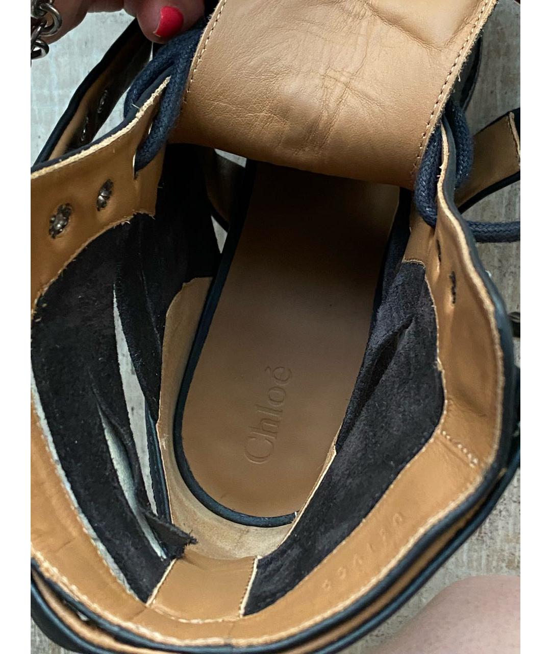 CHLOE Коричневые замшевые ботильоны, фото 4