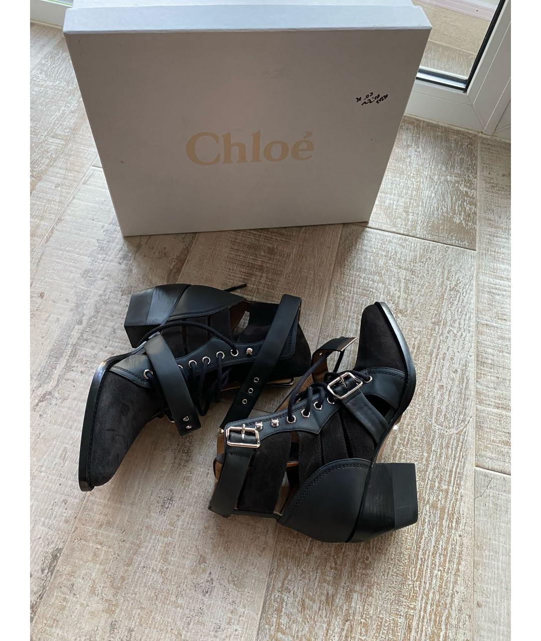 CHLOE Коричневые замшевые ботильоны, фото 8