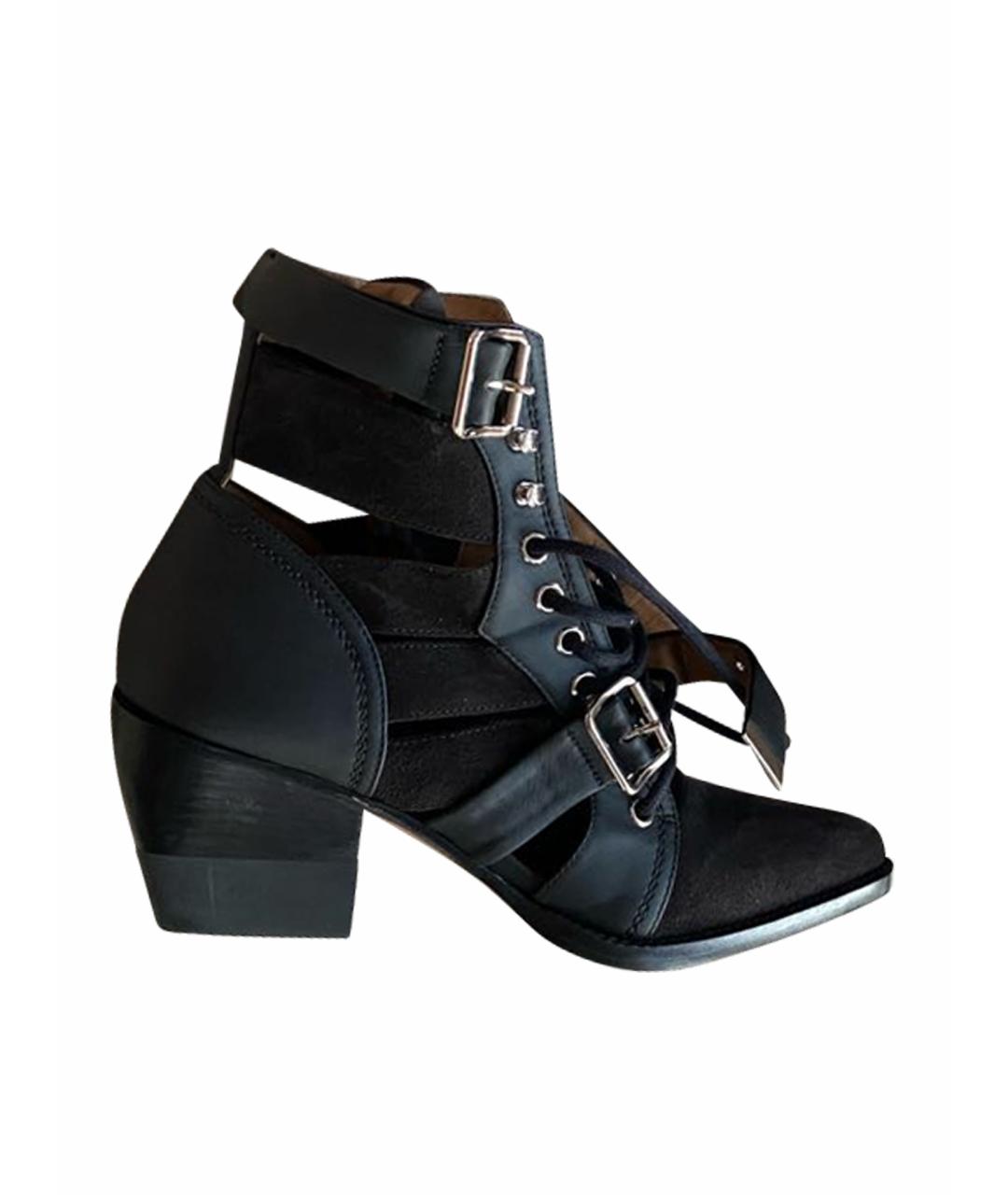 CHLOE Коричневые замшевые ботильоны, фото 1