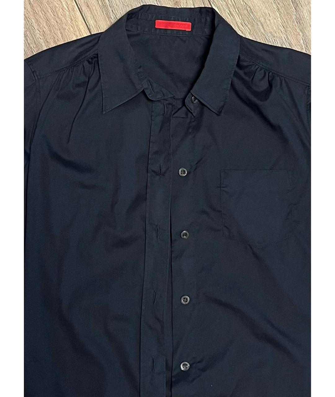 PRADA Черная хлопко-эластановая рубашка, фото 3