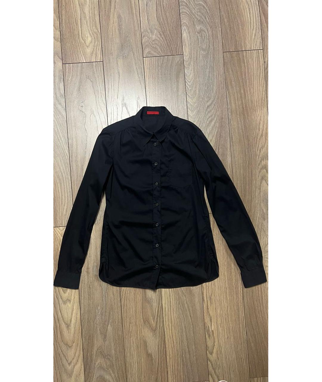PRADA Черная хлопко-эластановая рубашка, фото 8