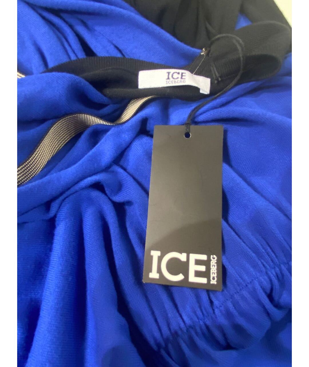 ICEBERG Синее вискозное коктейльное платье, фото 4