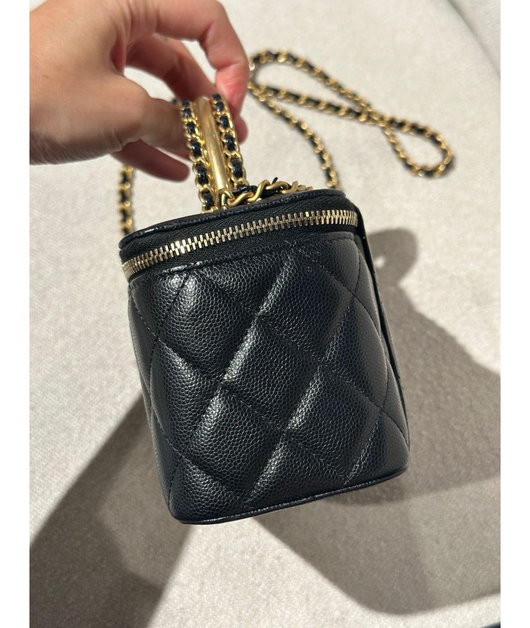 CHANEL Черная кожаная сумка через плечо, фото 3