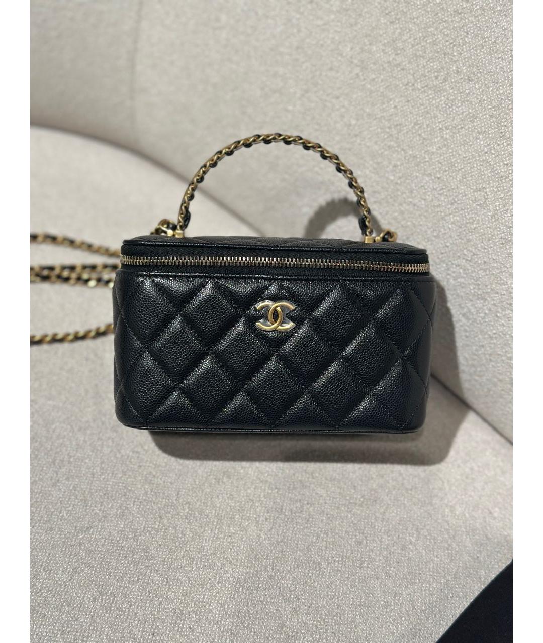 CHANEL Черная кожаная сумка через плечо, фото 9