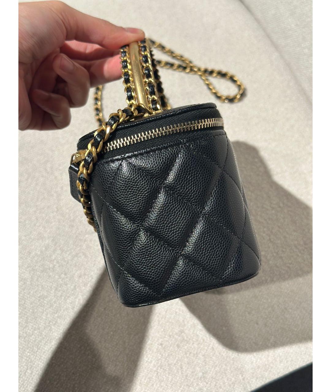 CHANEL Черная кожаная сумка через плечо, фото 4