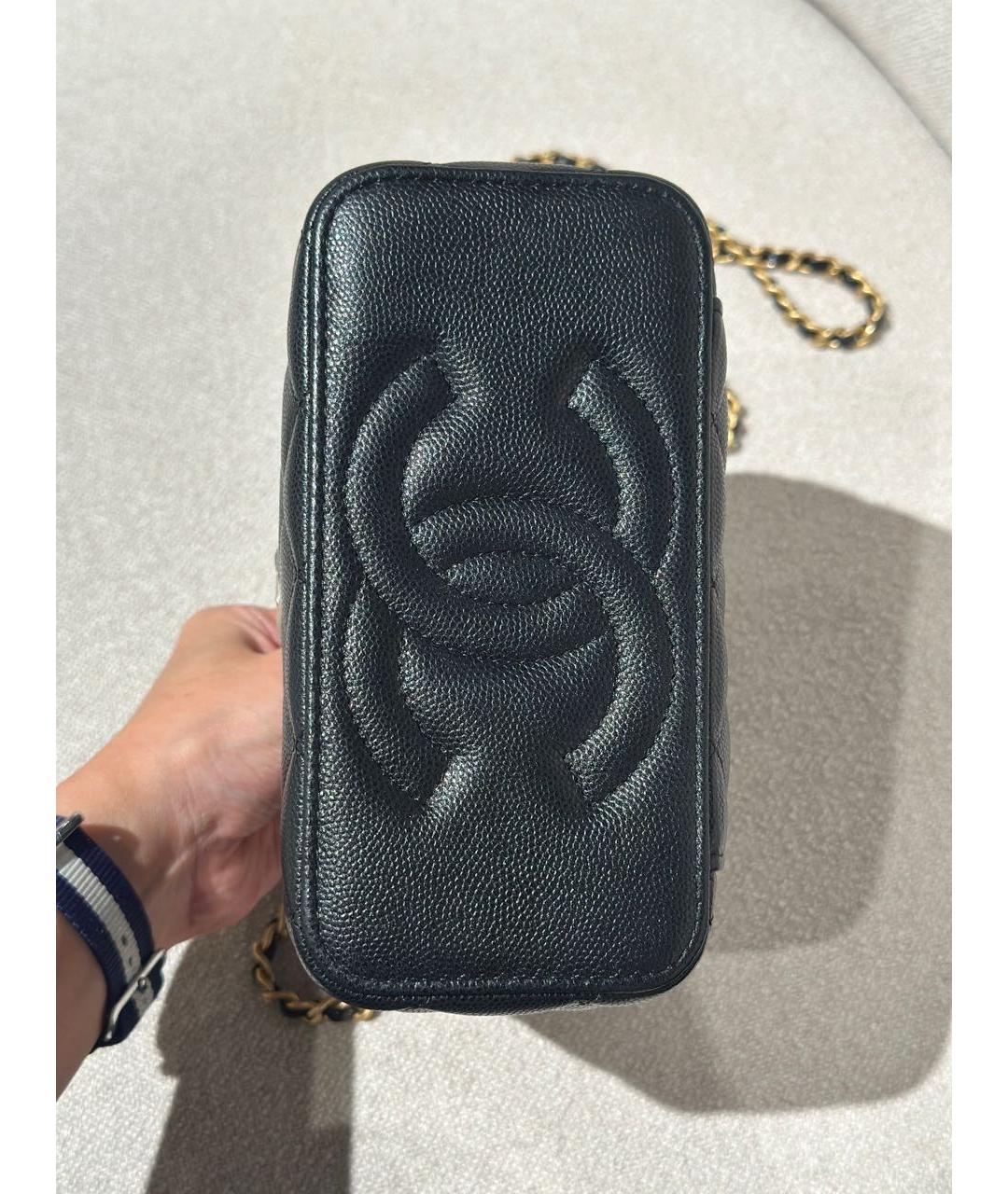 CHANEL Черная кожаная сумка через плечо, фото 5