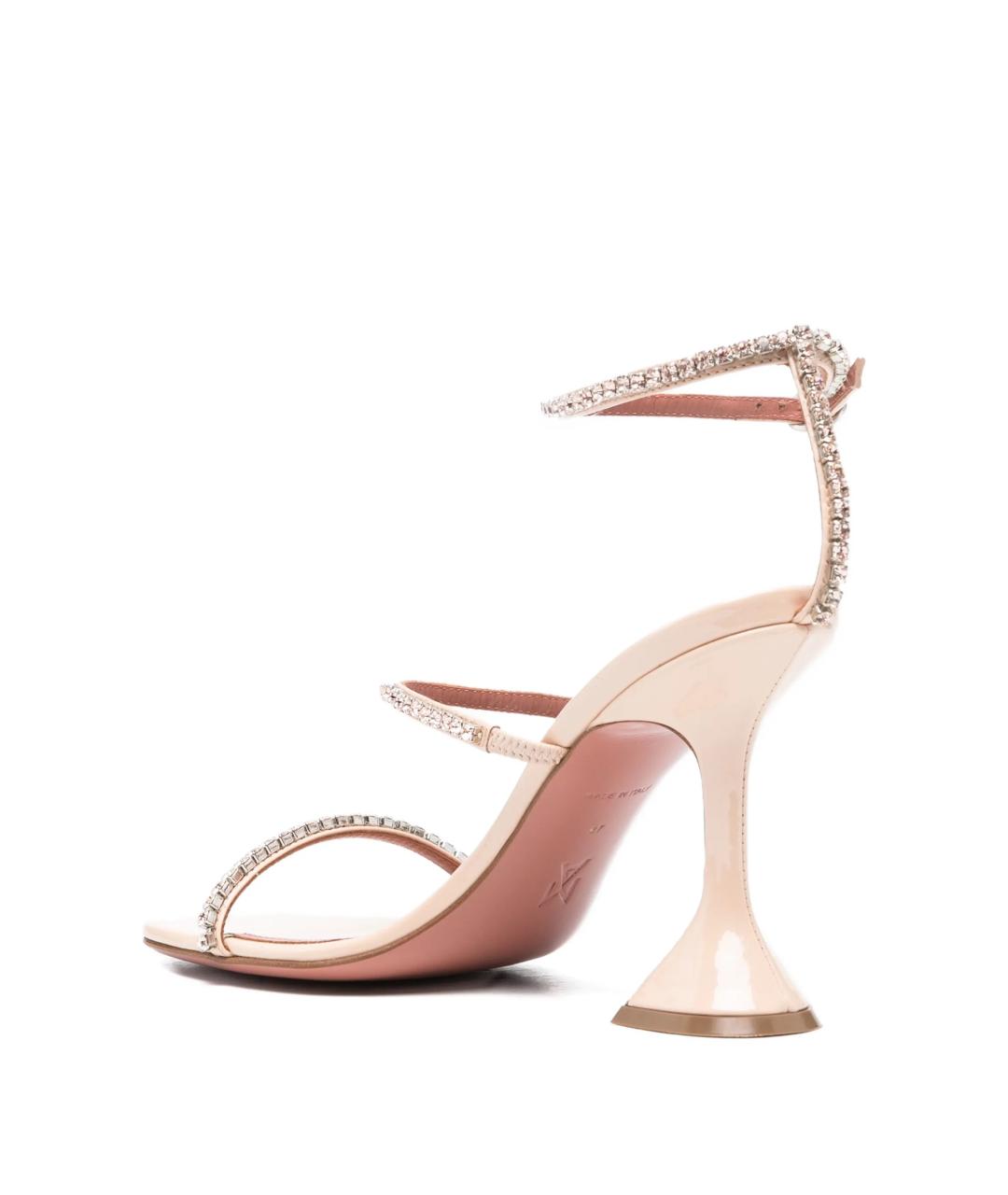 Amina Muaddi Розовые босоножки, фото 3