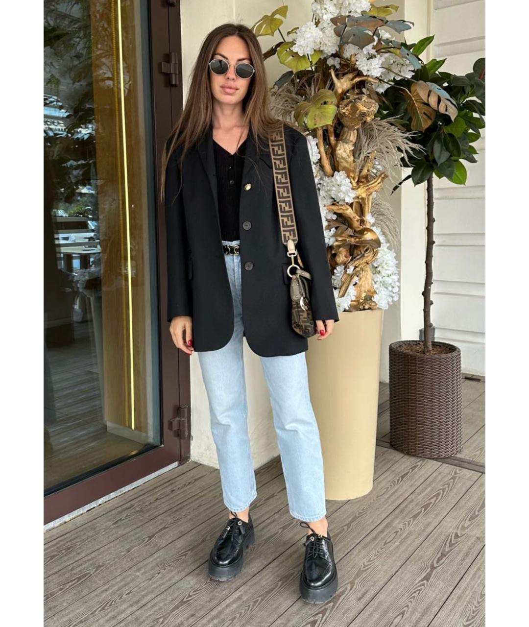 CELINE Черные кожаные брогги и оксфорды, фото 5