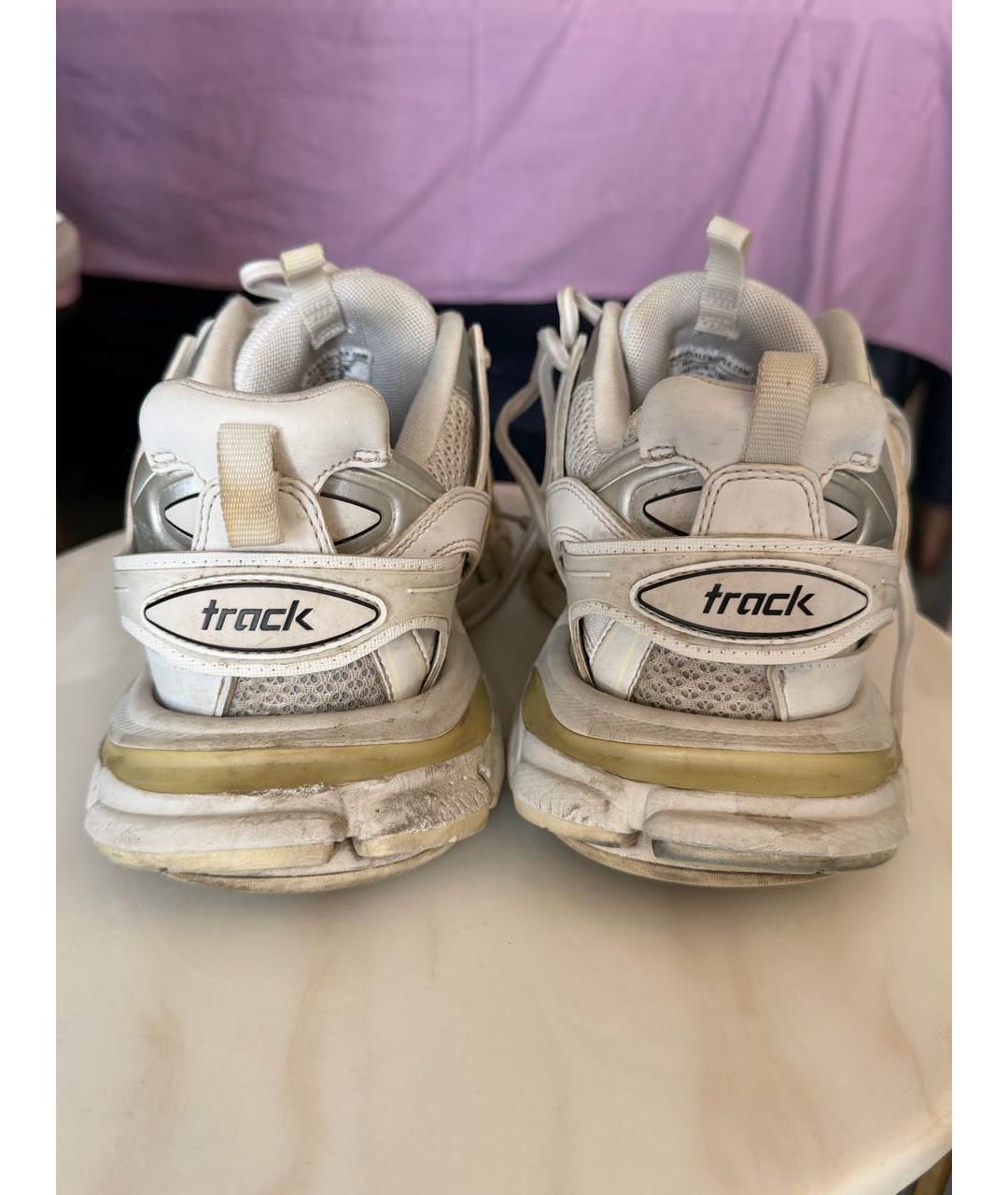 BALENCIAGA Бежевые кожаные кроссовки, фото 5