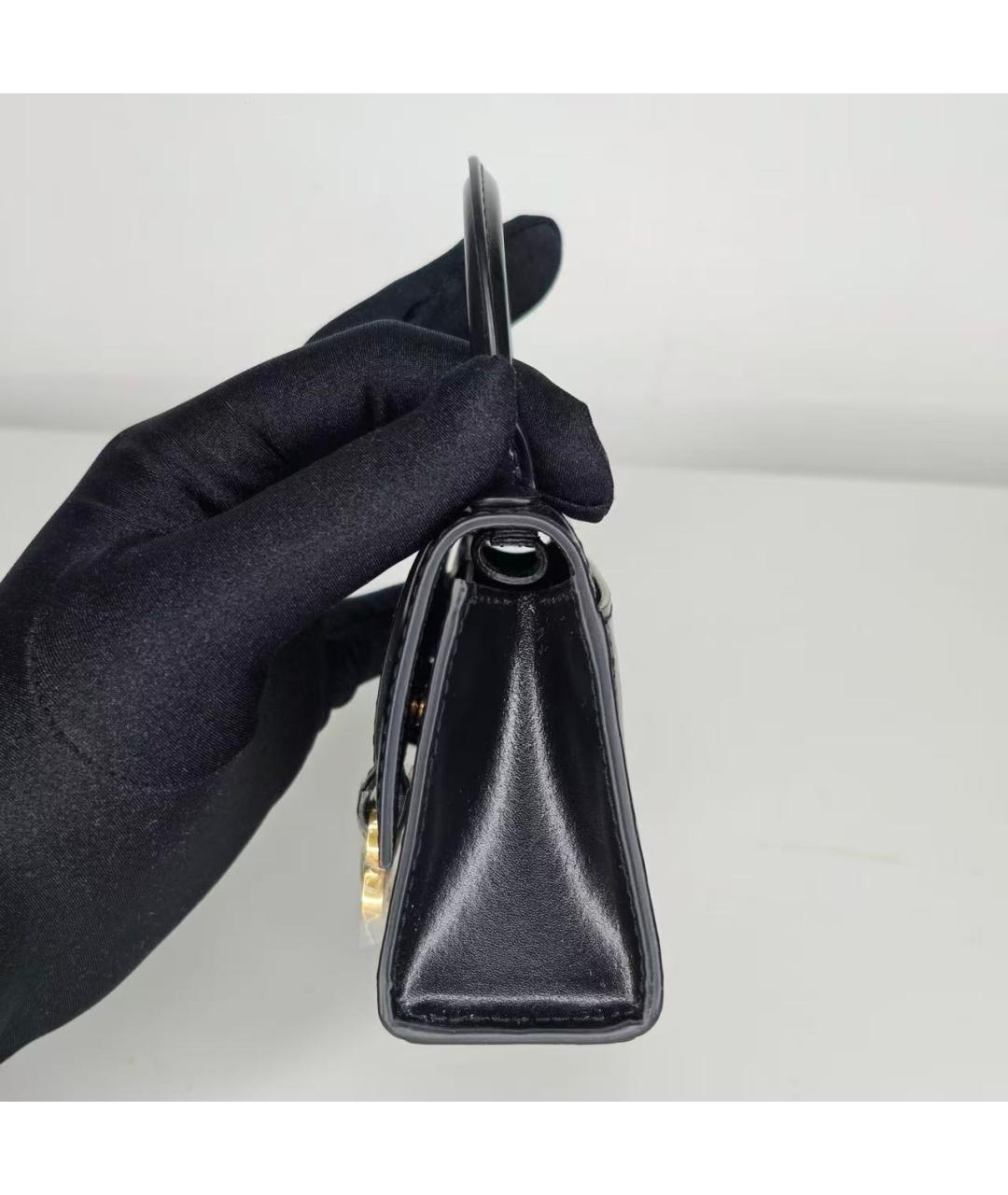 BALENCIAGA Черная кожаная сумка через плечо, фото 3