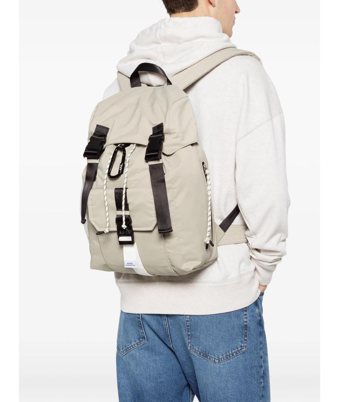 A.P.C. Серый тканевый рюкзак, фото 2