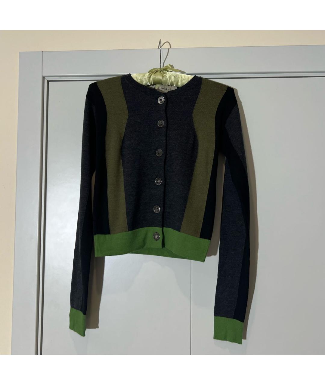 PAUL SMITH Мульти шерстяной кардиган, фото 9