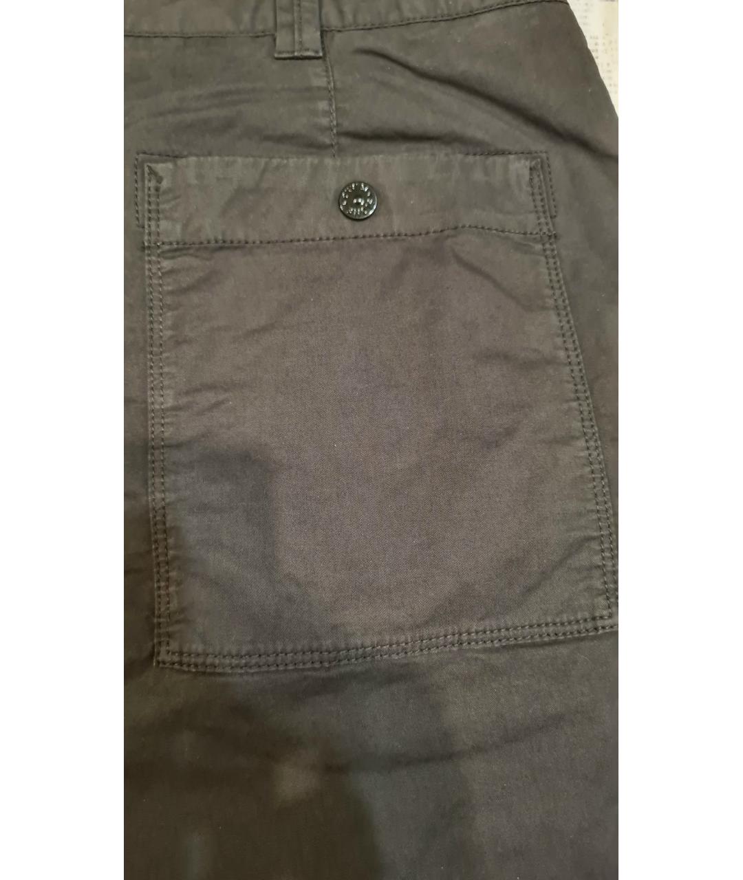 STONE ISLAND Антрацитовые хлопковые повседневные брюки, фото 9