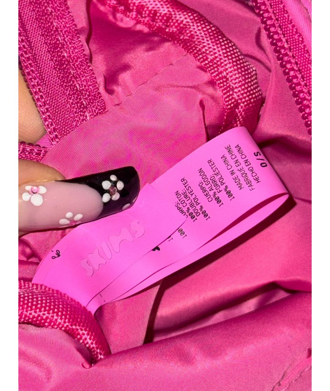 SKIMS Розовая сумка с короткими ручками, фото 7