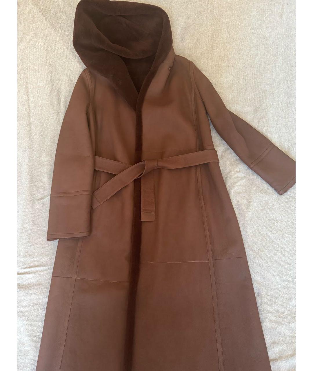 LORO PIANA Коричневая меховая дубленка, фото 9