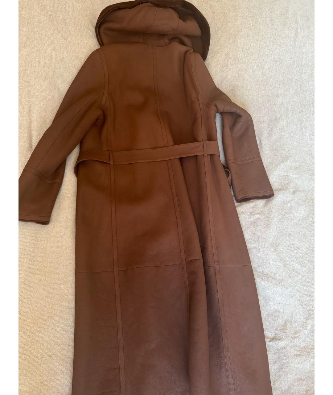 LORO PIANA Коричневая меховая дубленка, фото 2