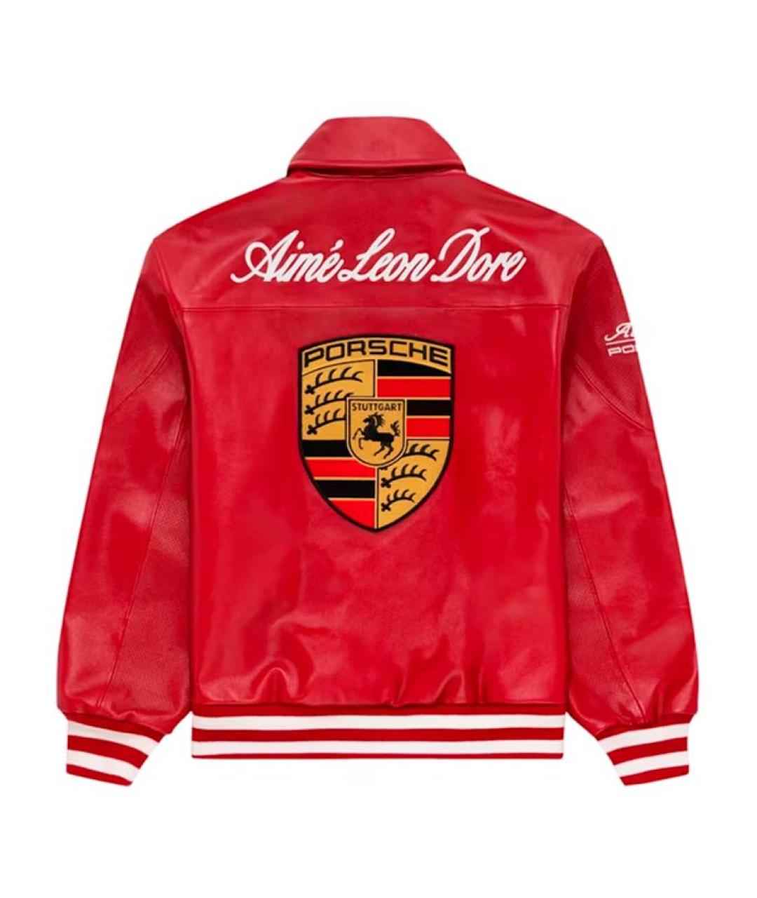 Aimé Leon Dore Красная кожаная куртка, фото 2