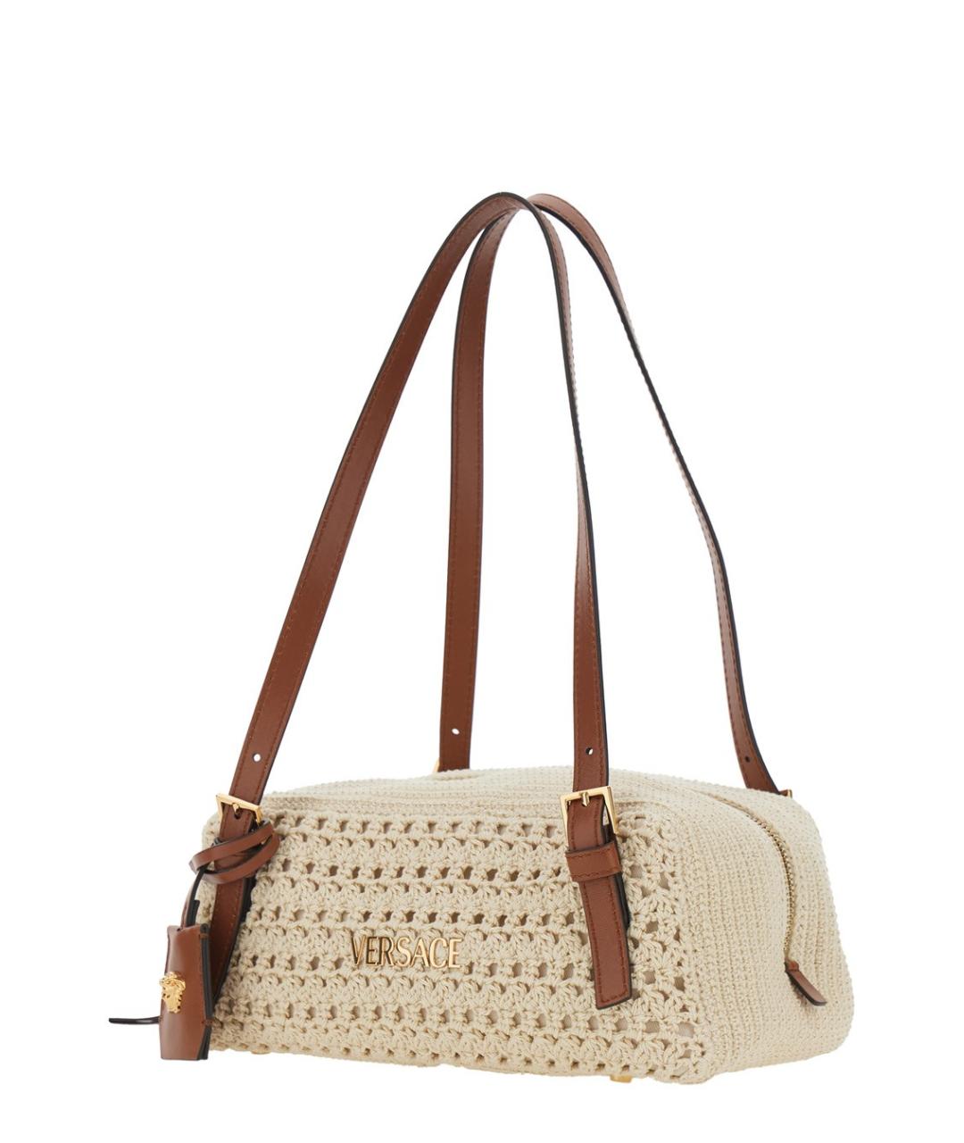 VERSACE Бежевая сумка с короткими ручками, фото 3