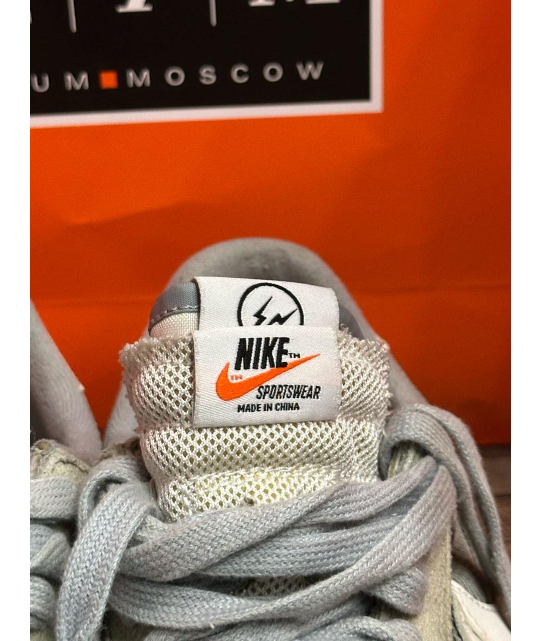 NIKE Серые замшевые низкие кроссовки / кеды, фото 4