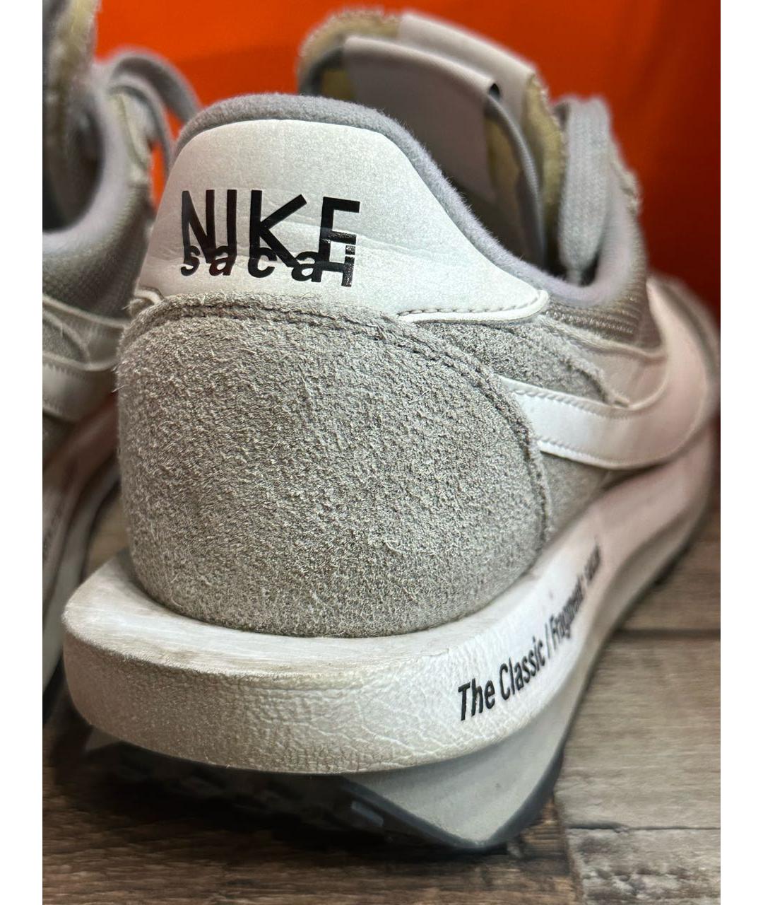 NIKE Серые замшевые низкие кроссовки / кеды, фото 5