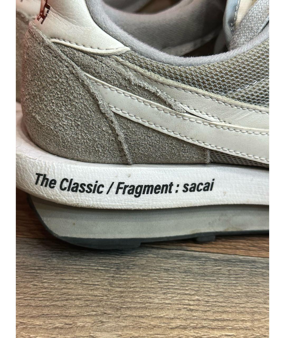 NIKE Серые замшевые низкие кроссовки / кеды, фото 7