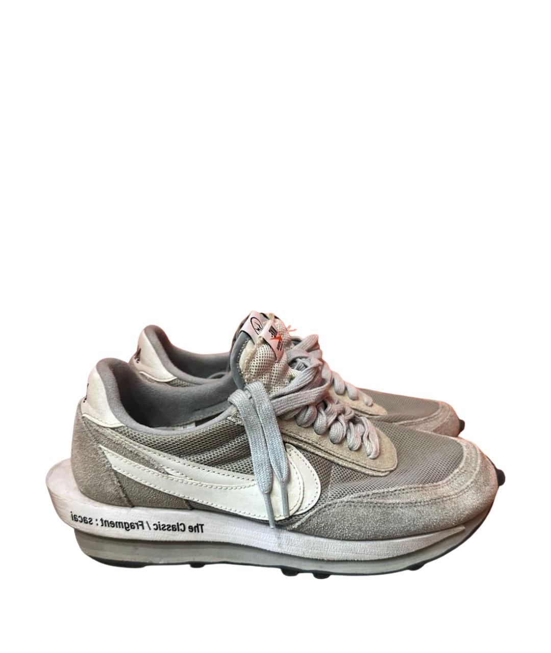 NIKE Серые замшевые низкие кроссовки / кеды, фото 1