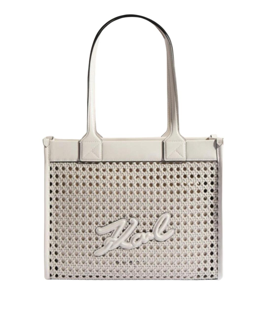 KARL LAGERFELD Белая сумка тоут, фото 1