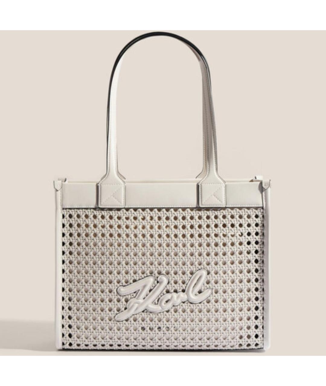 KARL LAGERFELD Белая сумка тоут, фото 8