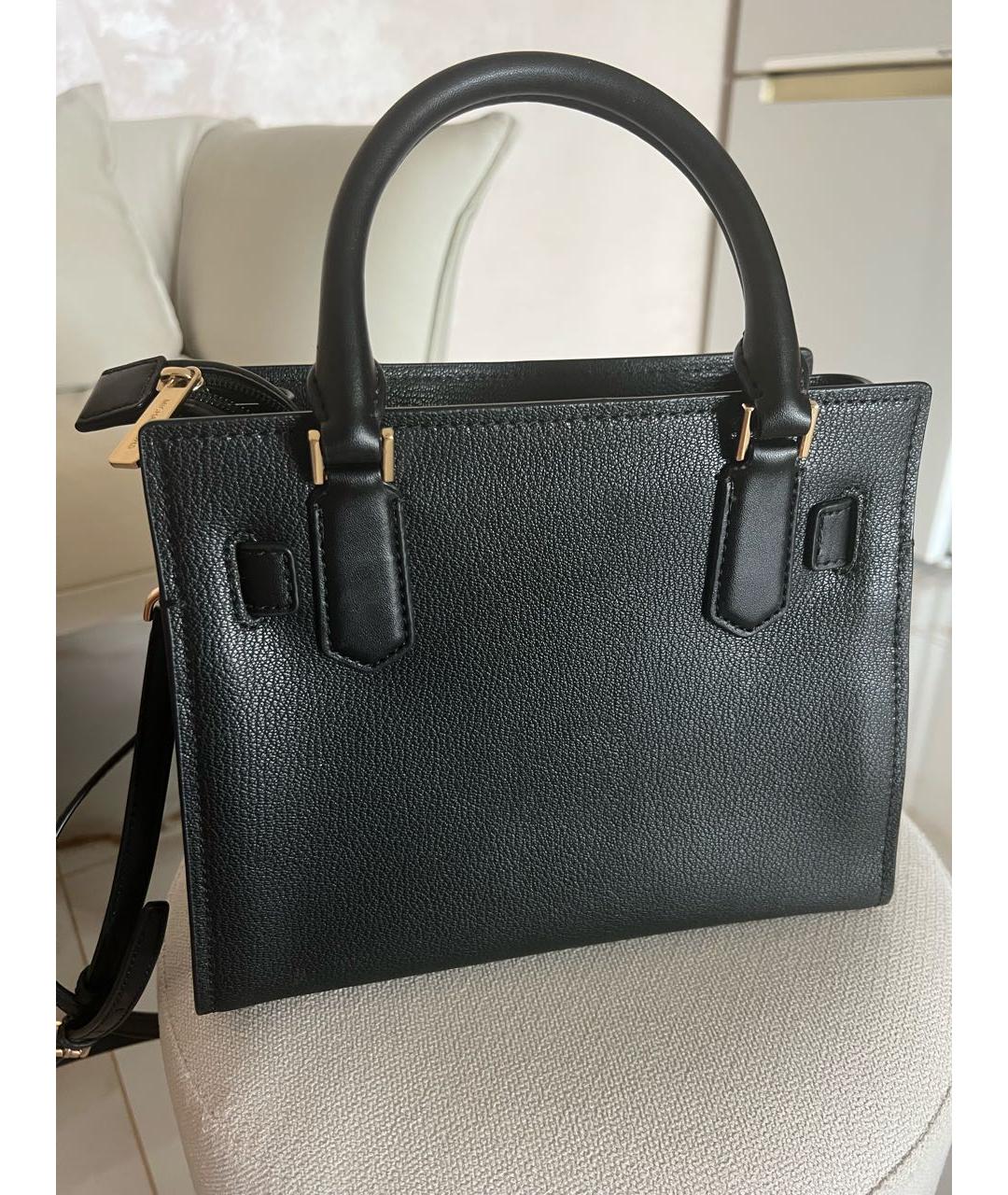 MICHAEL KORS Черная кожаная сумка через плечо, фото 3