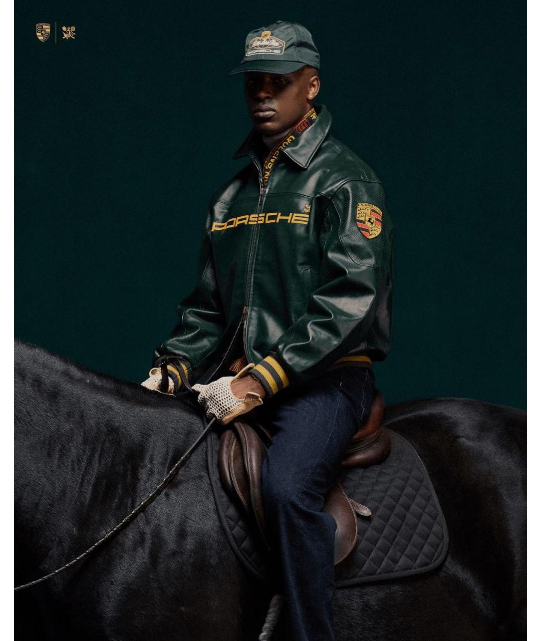 Aimé Leon Dore Зеленая кожаная куртка, фото 4